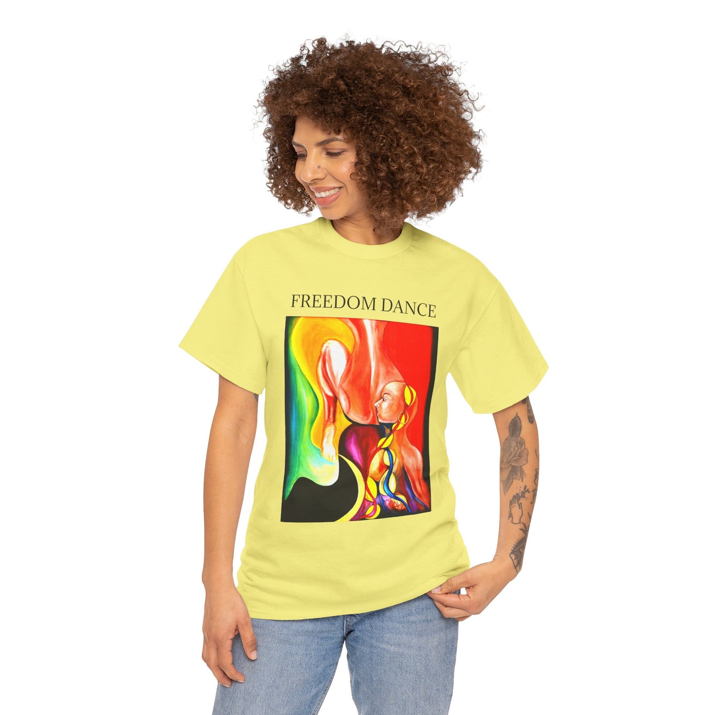 Freedom Dance Unisex Heavy Cotton Tee - Vibrant Art Shirt for Creative Souls