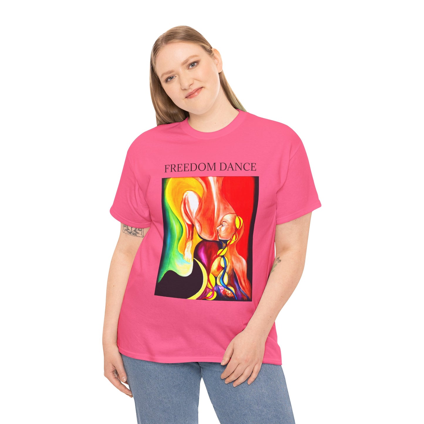 Freedom Dance Unisex Heavy Cotton Tee - Vibrant Art Shirt for Creative Souls