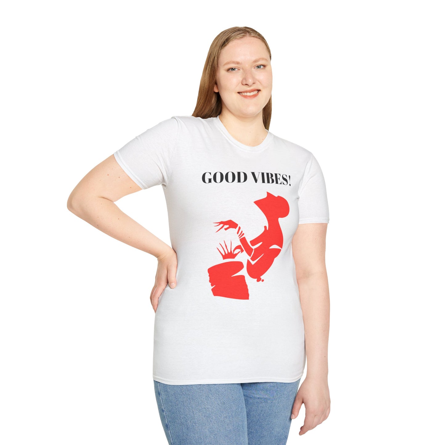 Creative Red Silhouette Unisex Softstyle T-Shirt