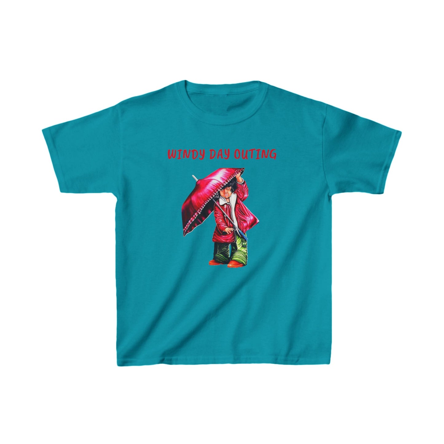 Kids Windy Day Outing Tee - Fun Cotton Tee for Rainy Adventures