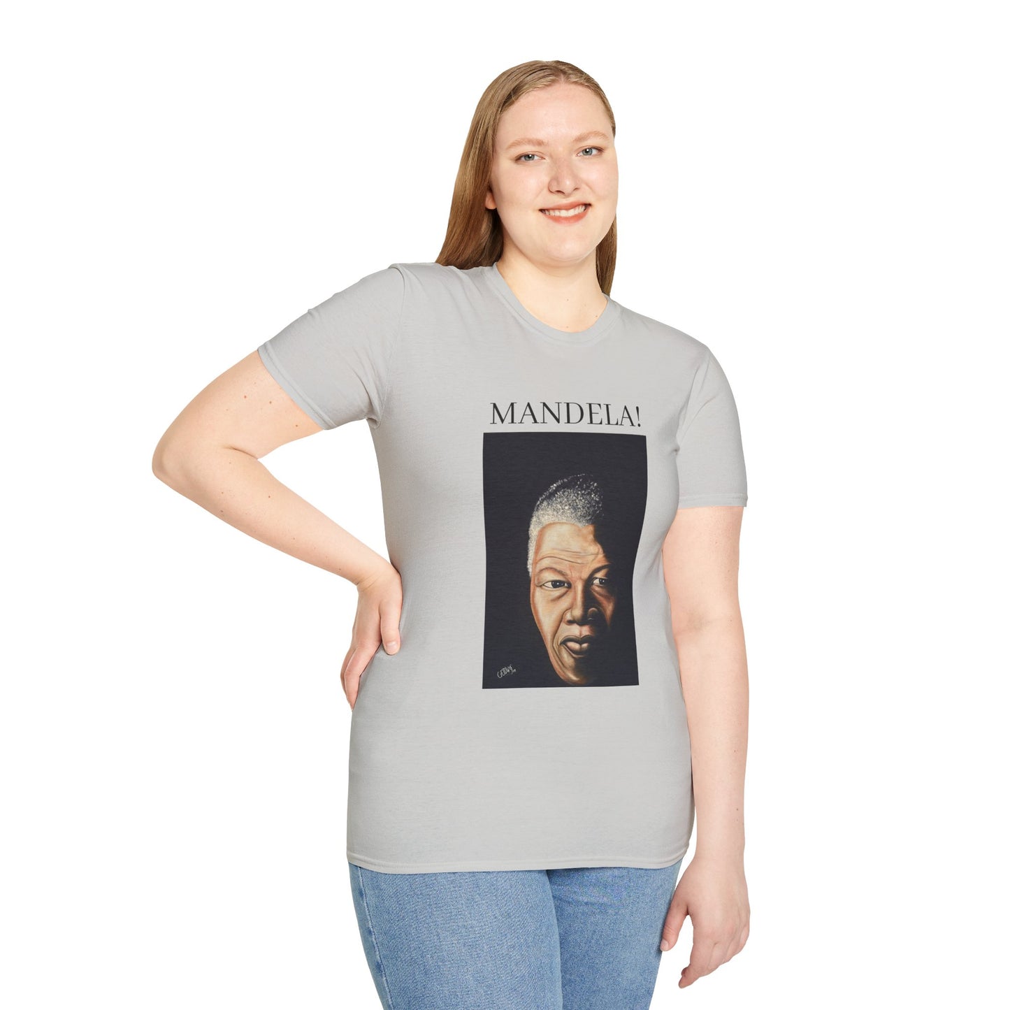 Inspirational Mandela T-Shirt - Unisex Softstyle Tee for Activism and Black History Celebrations