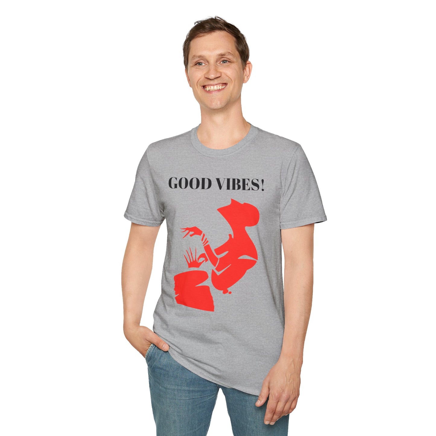 Creative Red Silhouette Unisex Softstyle T-Shirt