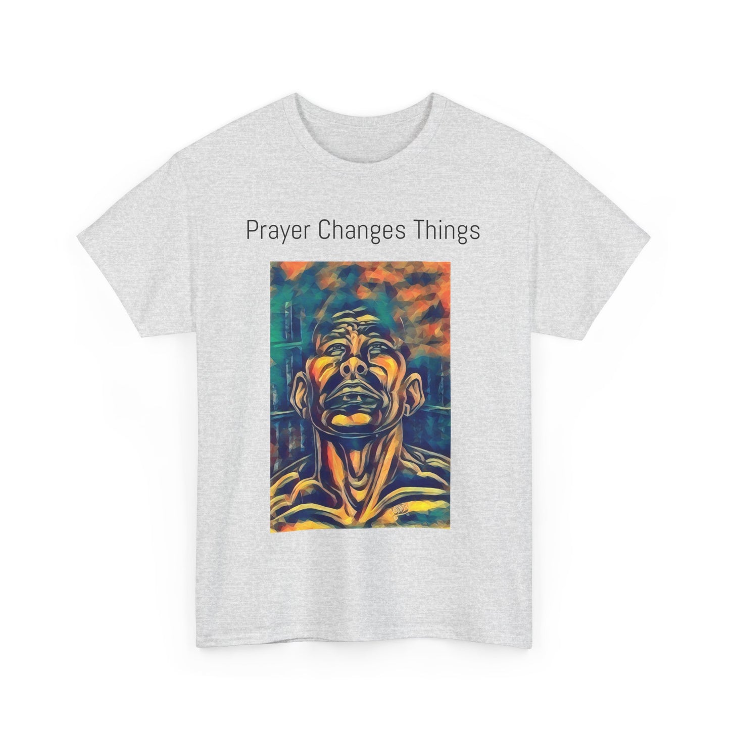 Inspirational Prayer Changes Things Unisex Heavy Cotton Tee