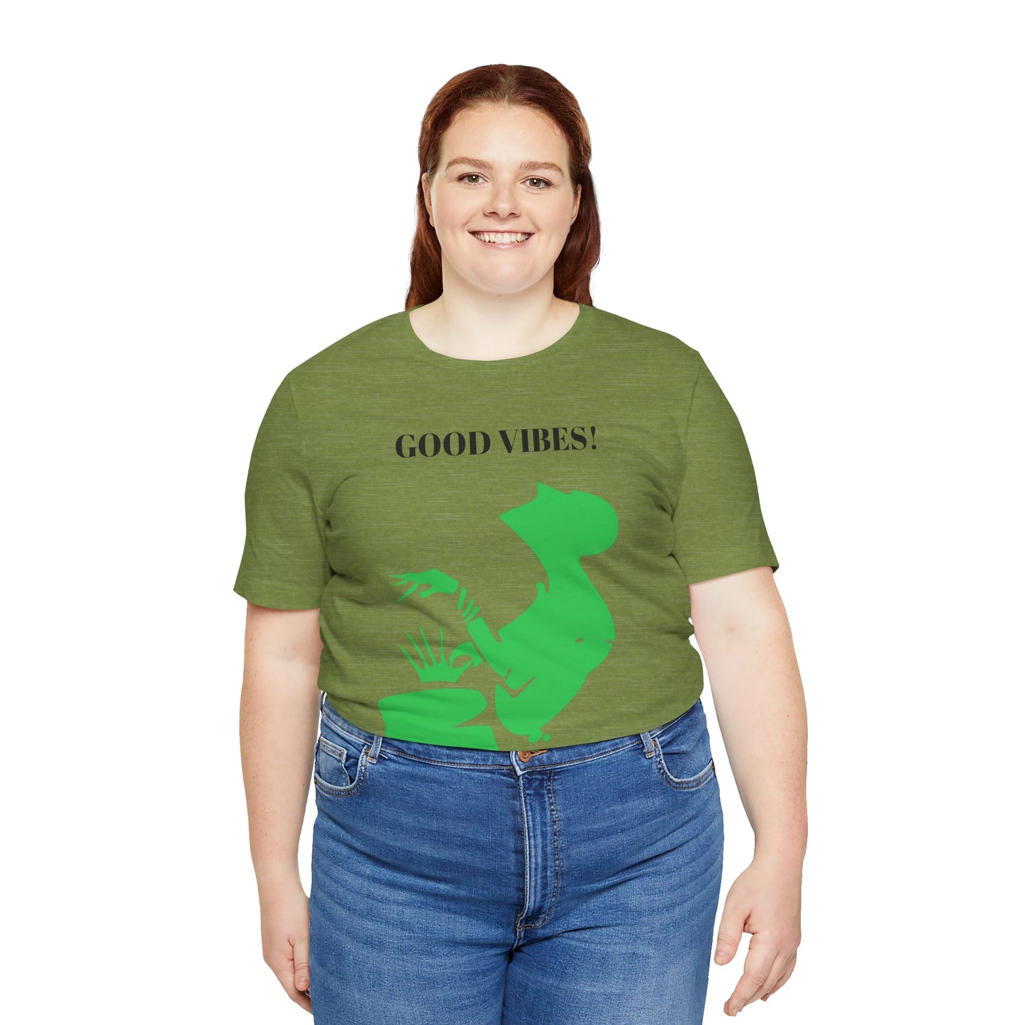 Vibrant Green Abstract Unisex Tee - Artistic Graphic Short Sleeve Shirt