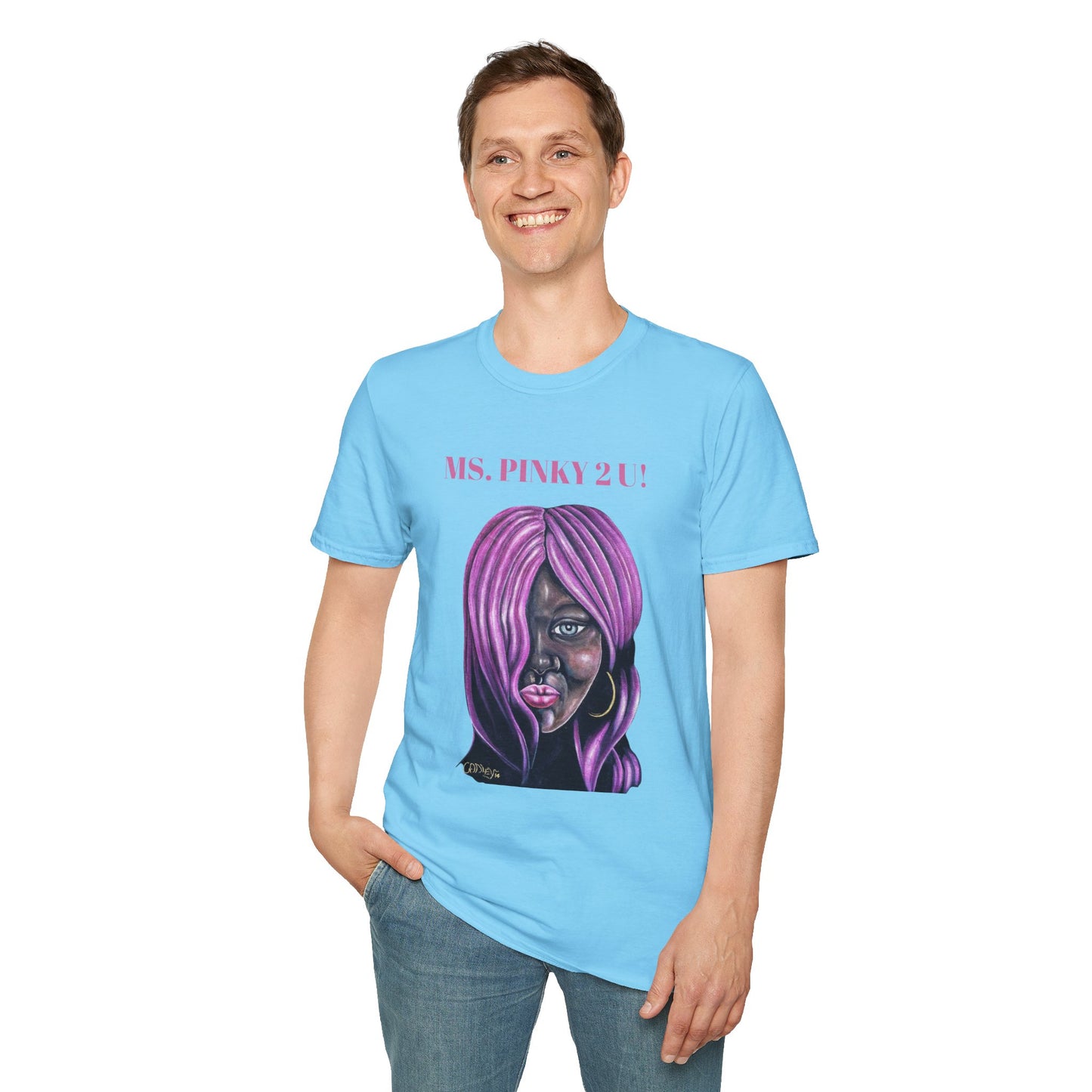 Ms. Pinky Unisex Softstyle T-Shirt - Bold Art Statement Tee