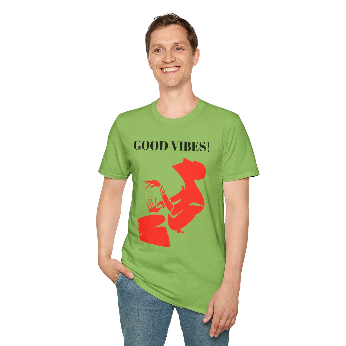 Creative Red Silhouette Unisex Softstyle T-Shirt