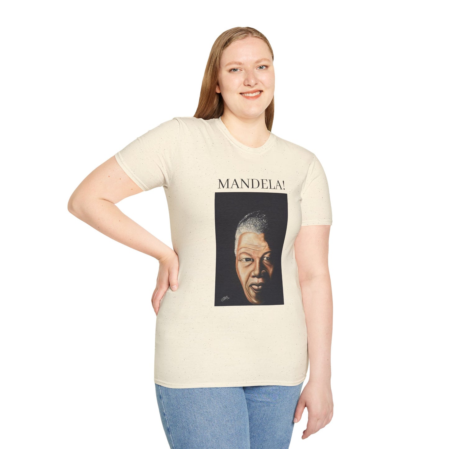 Inspirational Mandela T-Shirt - Unisex Softstyle Tee for Activism and Black History Celebrations