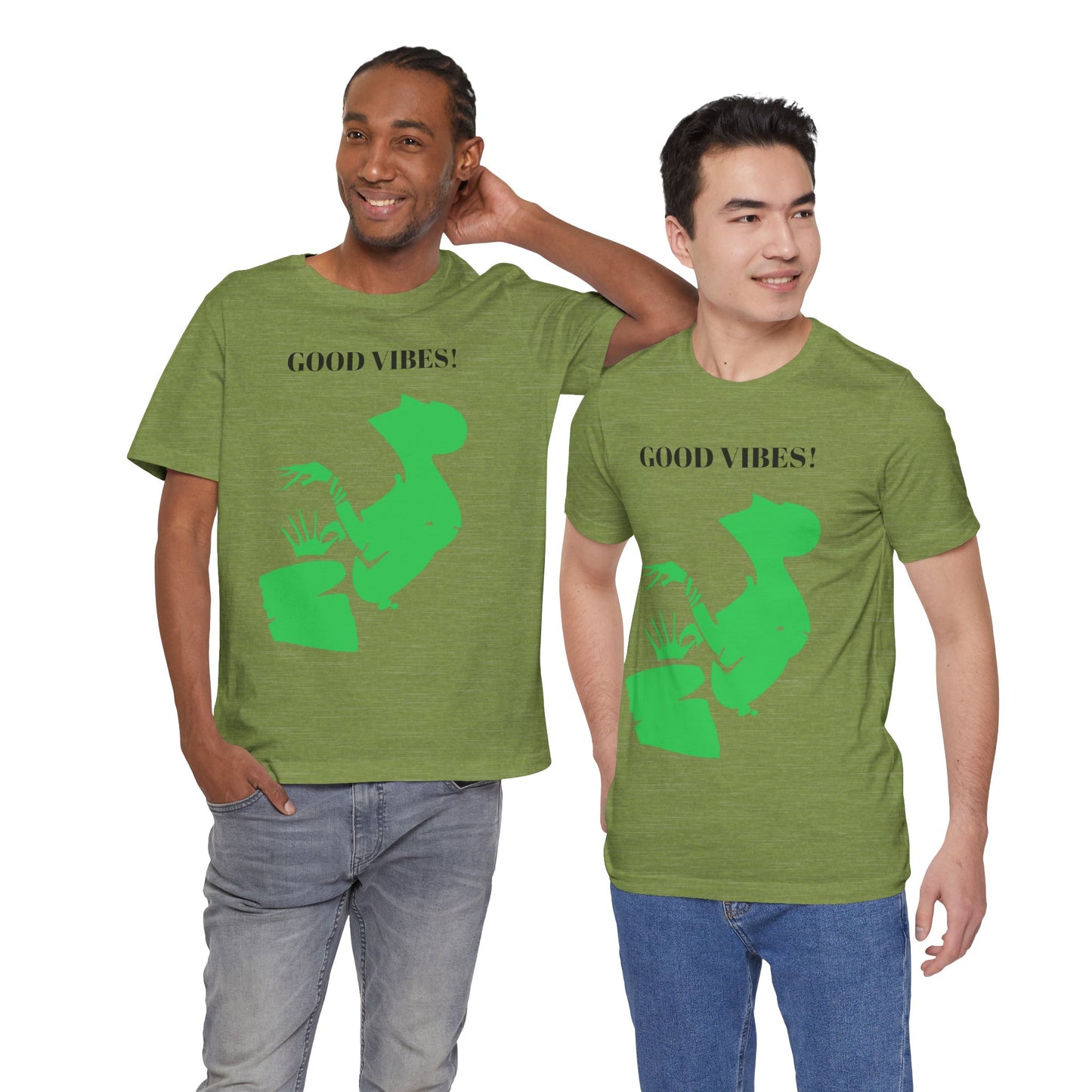 Vibrant Green Abstract Unisex Tee - Artistic Graphic Short Sleeve Shirt