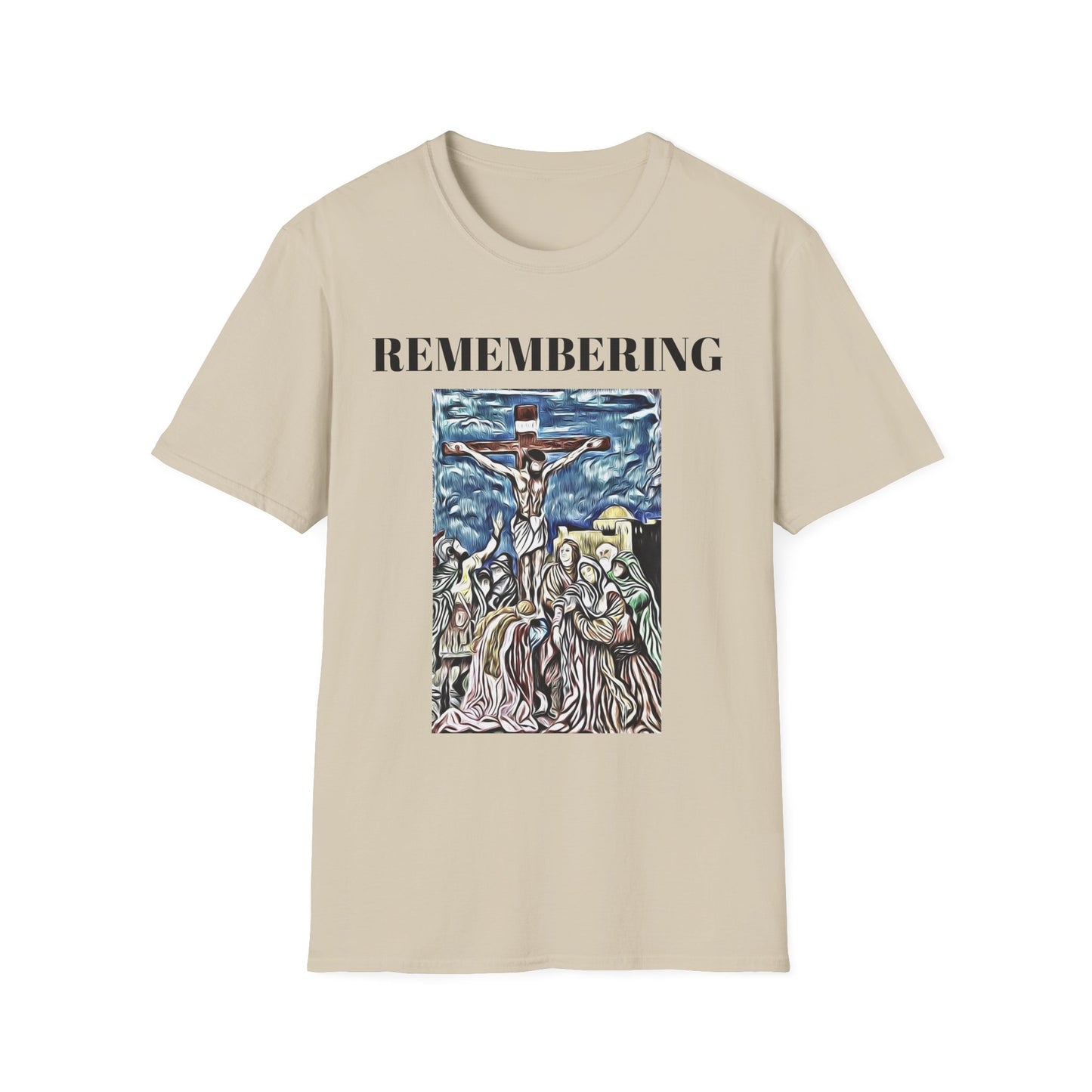 Memorial Unisex Softstyle T-Shirt - "Remembering" Artwork