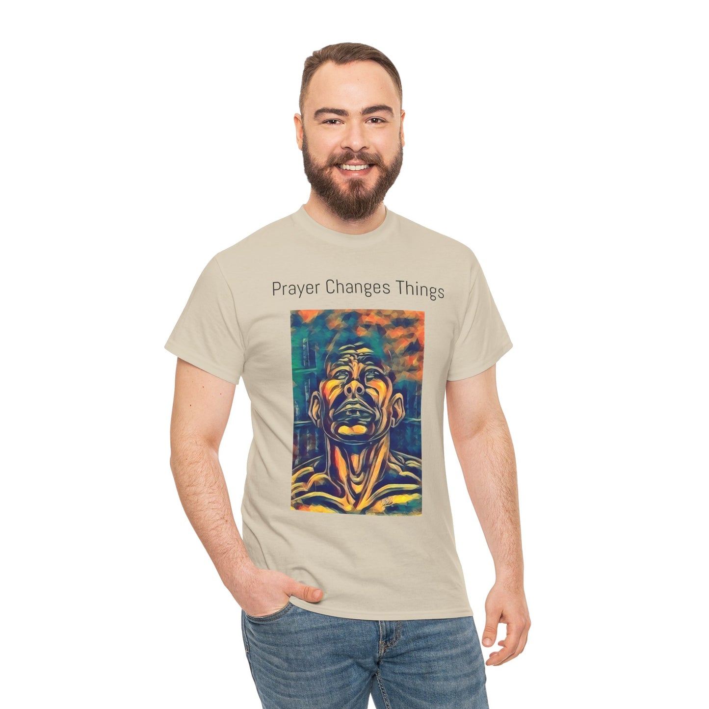 Inspirational Prayer Changes Things Unisex Heavy Cotton Tee