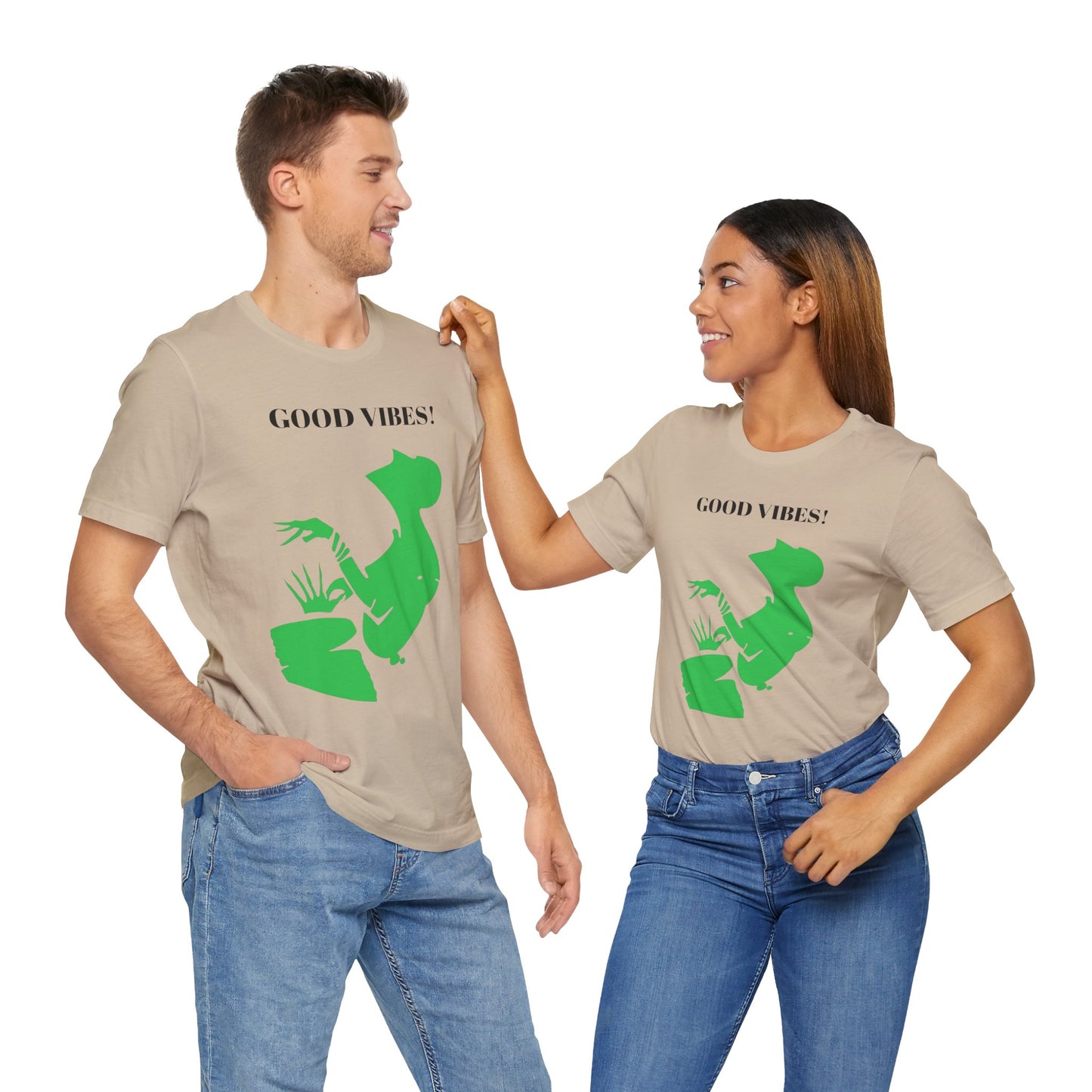 Vibrant Green Abstract Unisex Tee - Artistic Graphic Short Sleeve Shirt