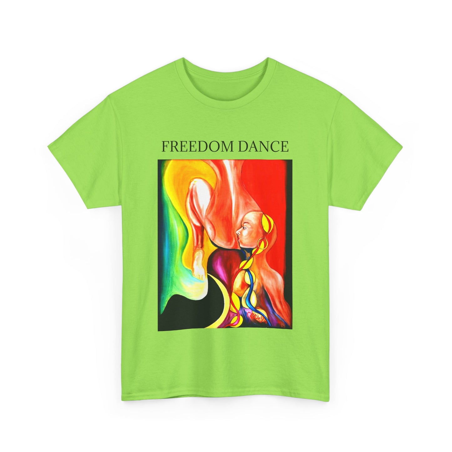 Freedom Dance Unisex Heavy Cotton Tee - Vibrant Art Shirt for Creative Souls