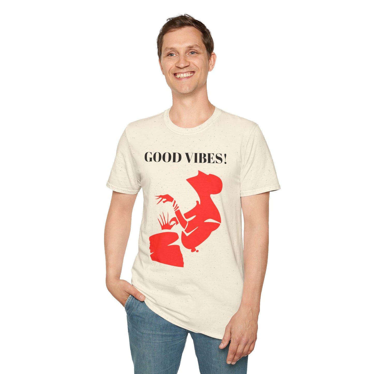 Creative Red Silhouette Unisex Softstyle T-Shirt